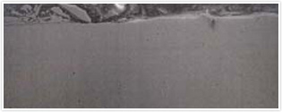 浸食試験後の断面写真　SUS304 サーフ